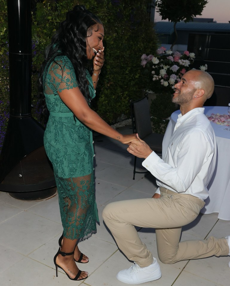 Alexandra shared pictures from the romantic proposal on Instagram