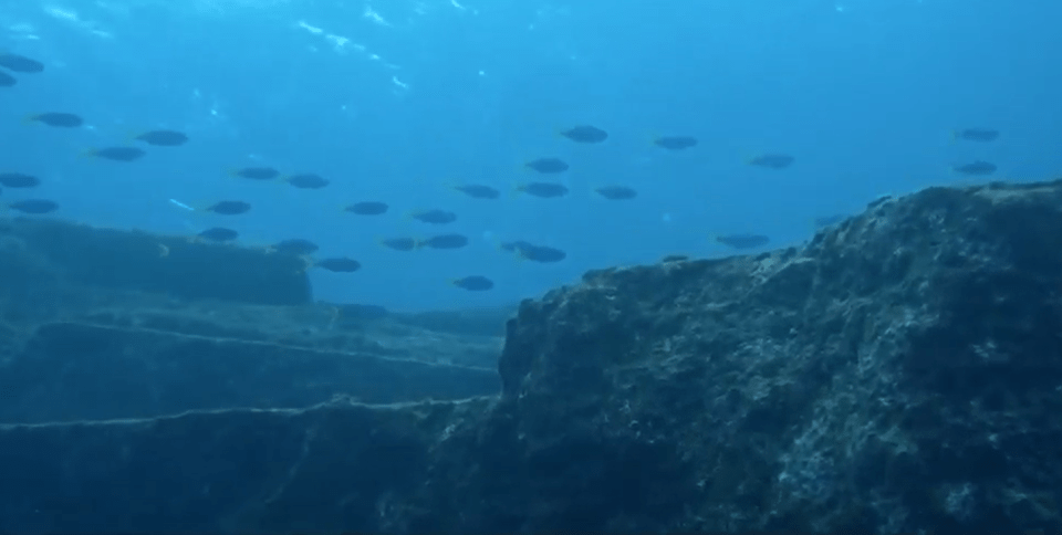 The mysterious underwater structure has baffled locals