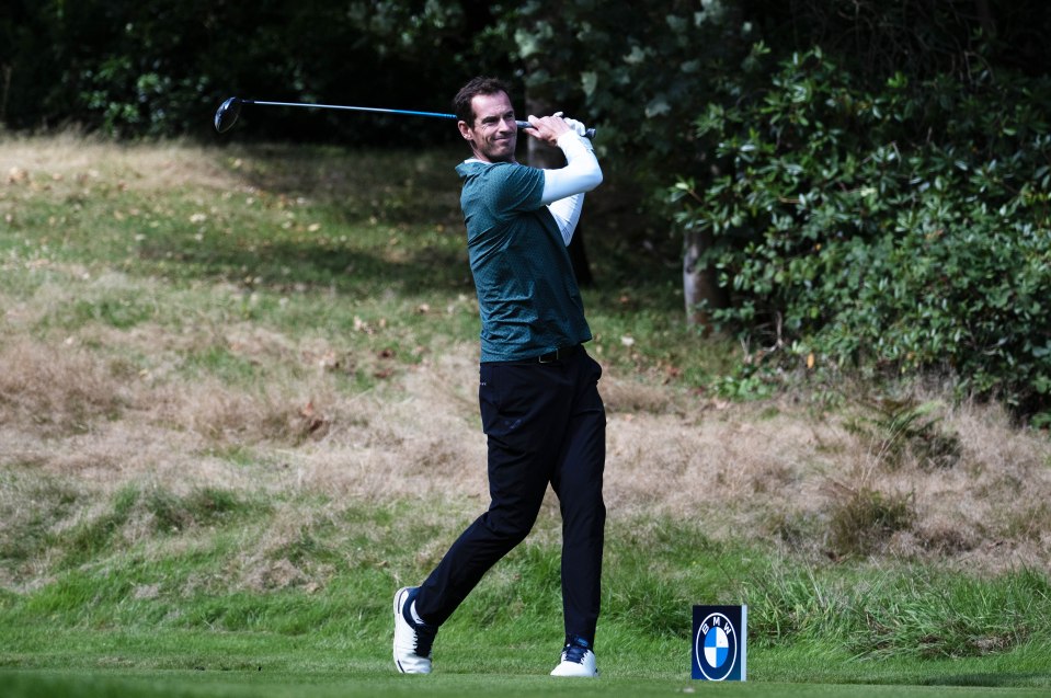 Murray, 37, was in action at the Pro-Am in Surrey