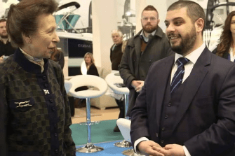 Constantinou was pictured meeting Princess Anne at the London Boat Show