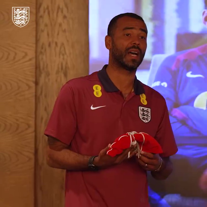 Ashley Cole did an inspirational speech as he handed out players' first caps