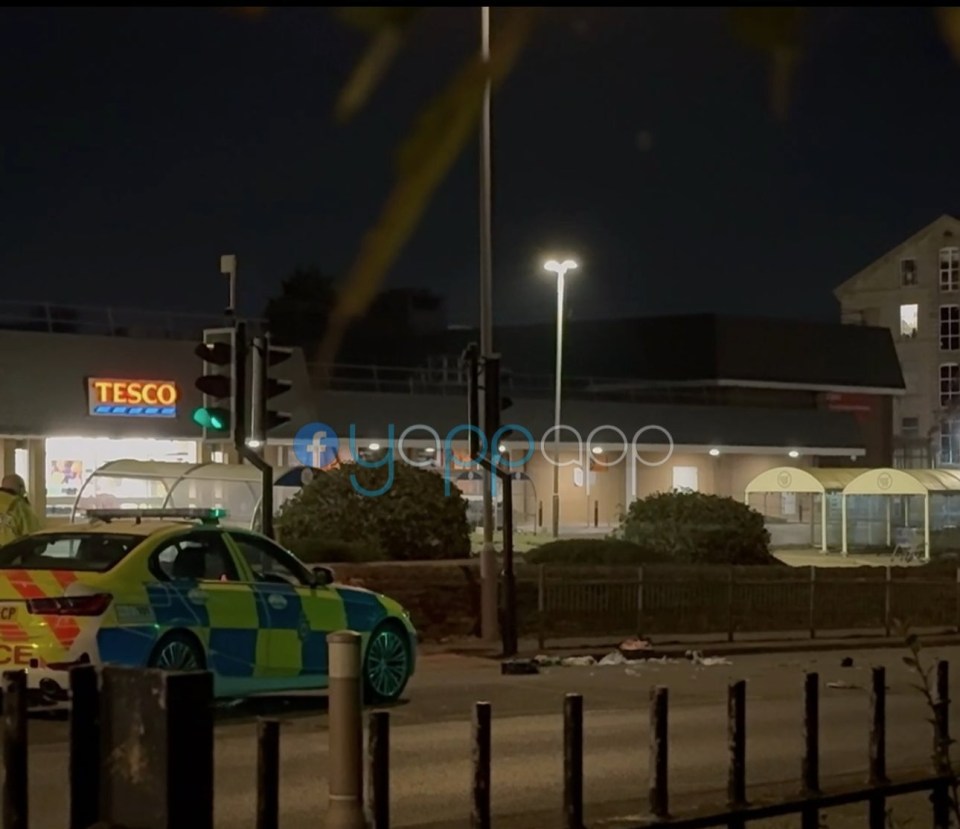 The high speed impact was near to the Tesco in Buttershaw, Bradford