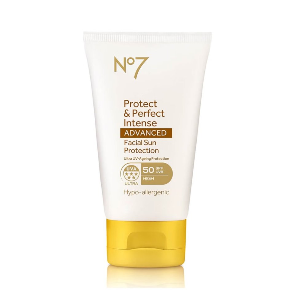 Boots’ No.7 Protect and Perfect Intense factor 50 face cream has also been recommended