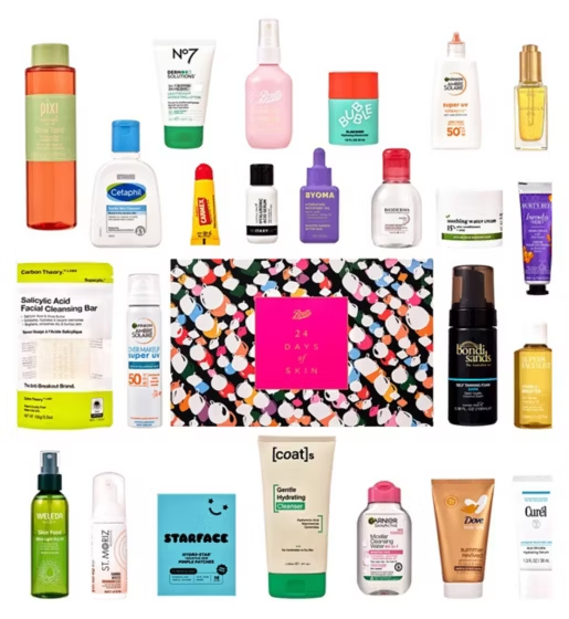 There are 24 skincare items in this year's skincare advent calendar