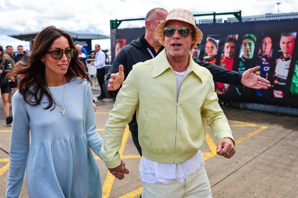 Brad hand-in-hand with Ines at the British Grand Prix at Silverstone in July