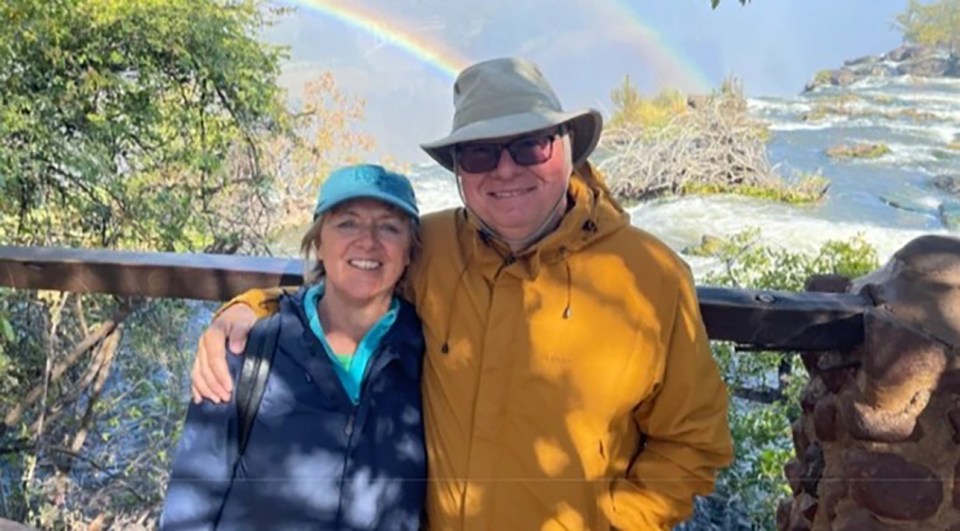 Mr Cherry, 63, was on safari with his wife Shirley were in Zambia, on a trip of a lifetime