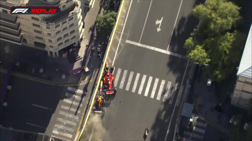 Carlos Sainz and Sergio Perez both crashed out of contention