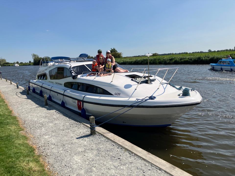 We were lucky enough to have glorious weather to enjoy the boat from the sundeck