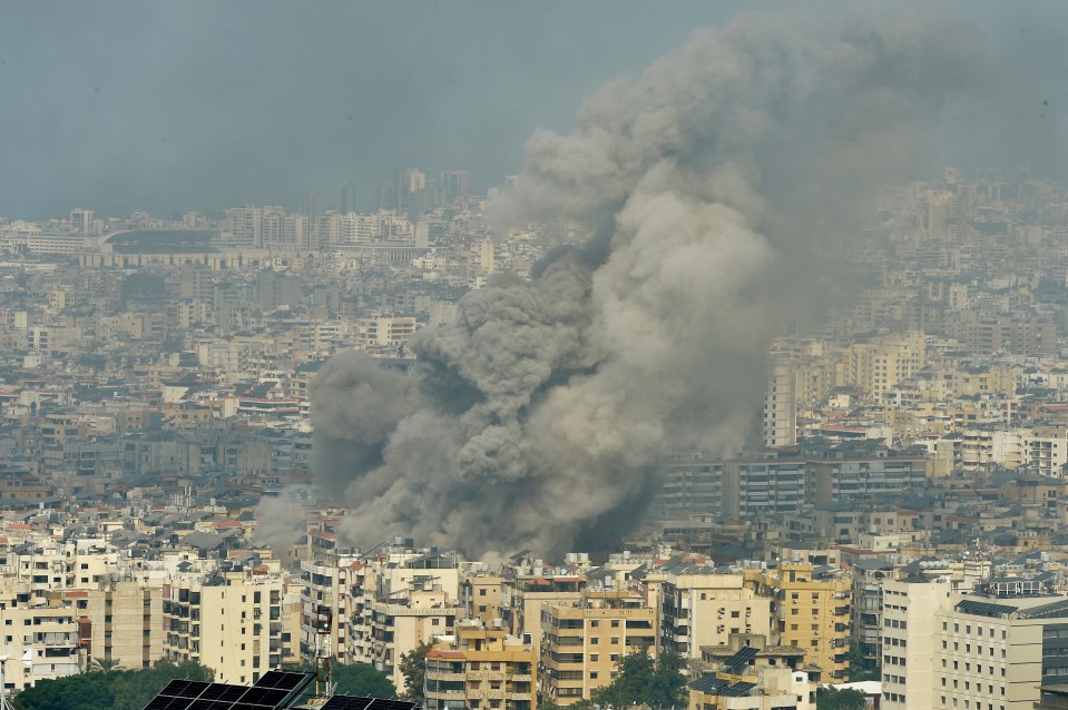 Smoke has continued to rise in the southern suburbs of Beirut today