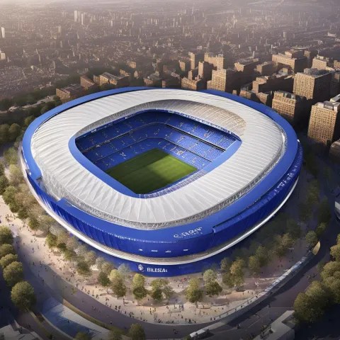 AI has drawn up potential designs for a new Chelsea stadium