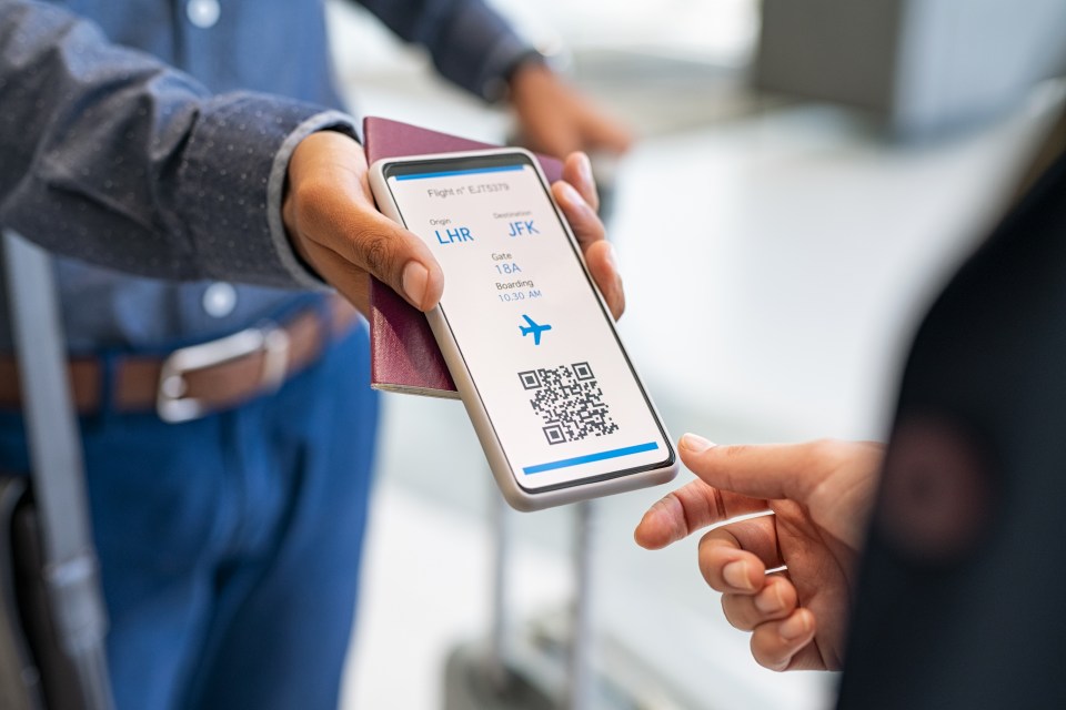 QR codes also pose a safety risk when travelling through an airport (stock image)