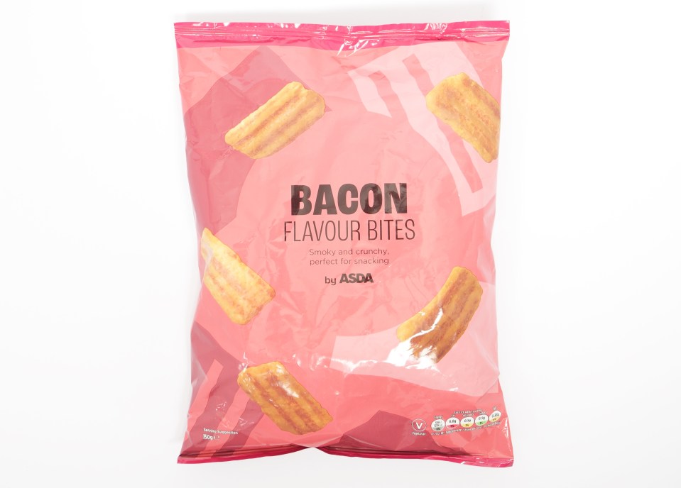 a bag of bacon flavour bites by asda