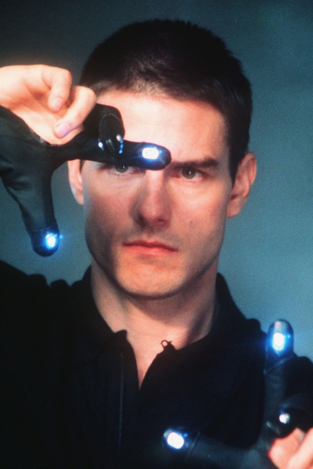 Tom Cruise in 2002’s Minority Report, where his character arrested suspects before they committed a crime