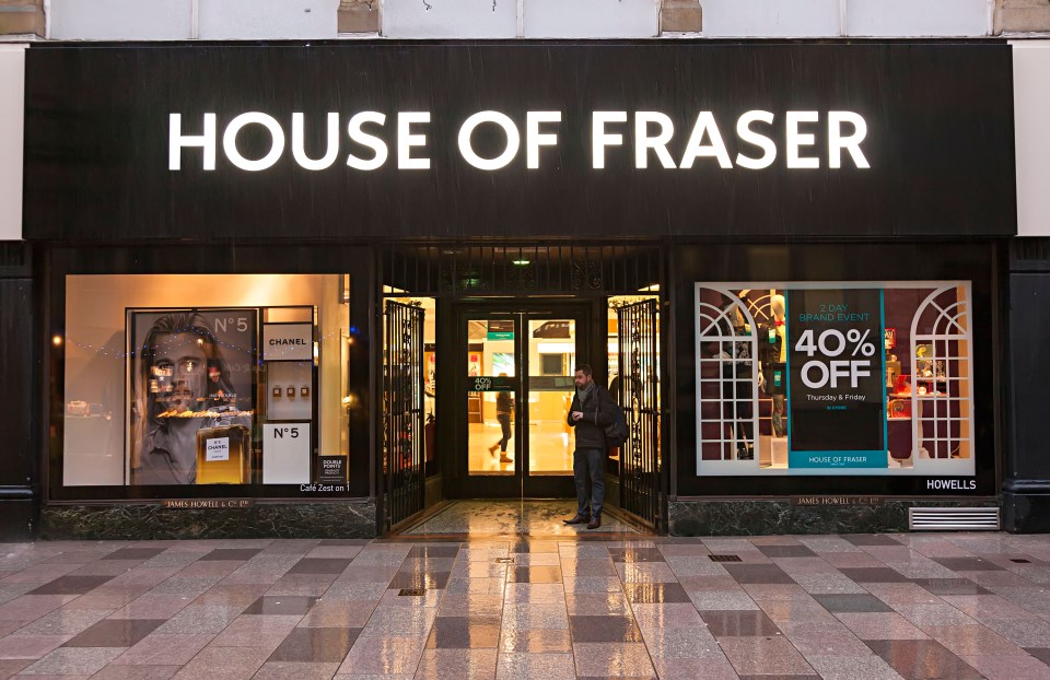 Frasers Group, which owns the House of Fraser brand, rebranded the department store's website on August 23