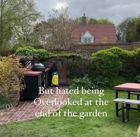 She hated how her neighbours could peer into her garden