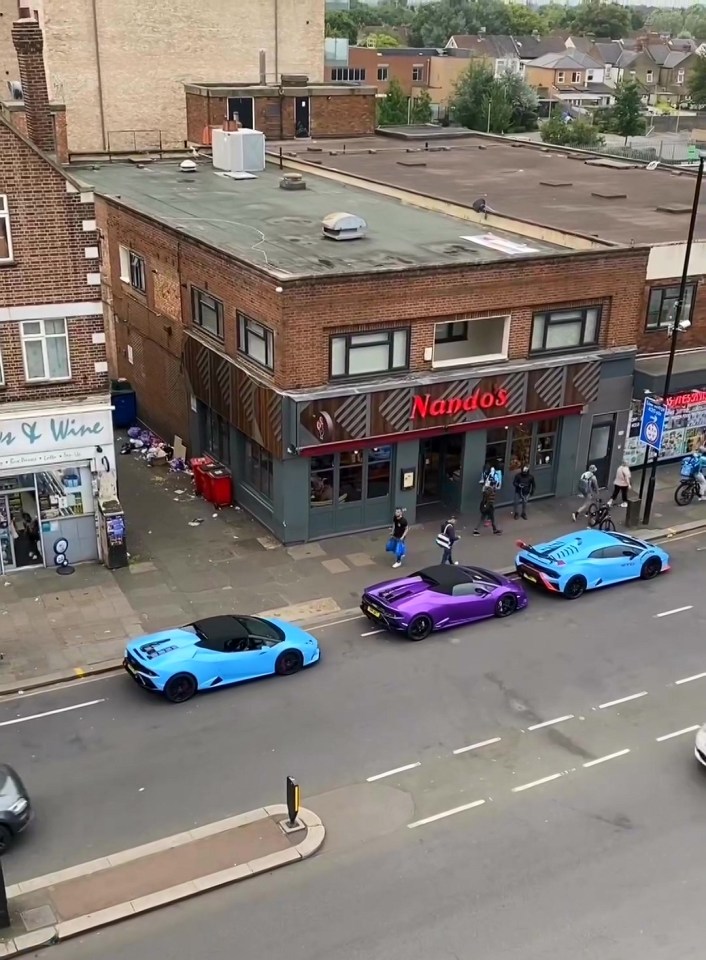 Three illegally parked Lamborghinis were handed parking tickets in Hounslow, West London