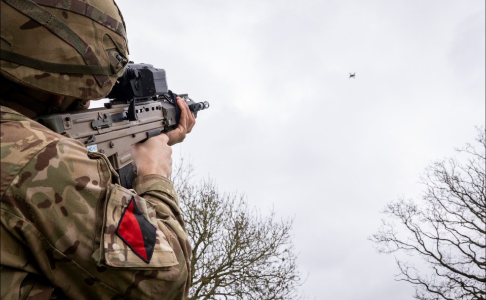 Lance Corporal Harry Hopes observed a drone using the newly issued SmartShooter SMASH, Smart Weapon Sight Fire Control System