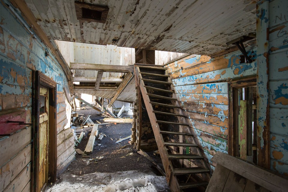 The old British Antarctic Survey station on Deception Island