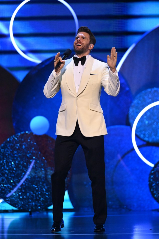 Centre stage... Joel took over as host of the NTAs in 2021