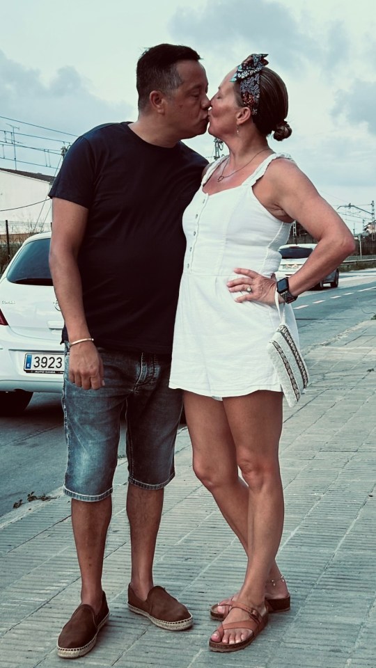 EastEnders star Lorraine Stanley has been spotted looking slimmer than ever after showing off her five-stone weight loss in a loved-up snap with her fiancé