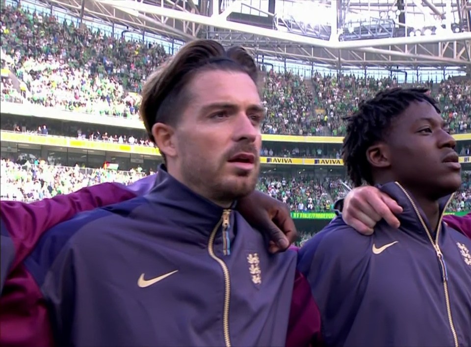 Jack Grealish, who played for Ireland, sang 'God Save the King'