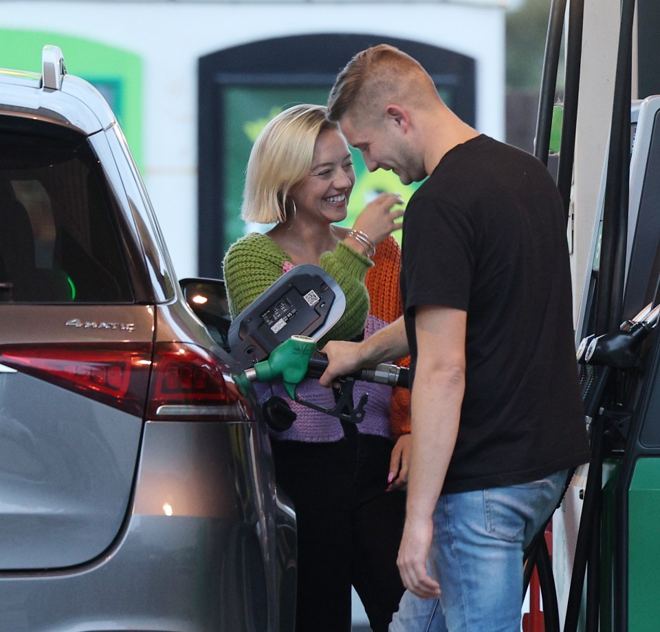 Kelsey and Will shared a sweet joke at the petrol pump