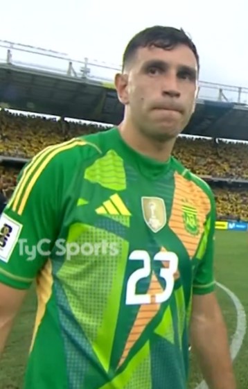 Emi Martinez slapped a TV camera after Argentina were beaten 2-1 by Colombia