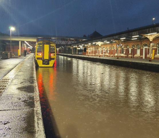 The Chiltern Main Line is blocked, with one station left looking like a Venice canal