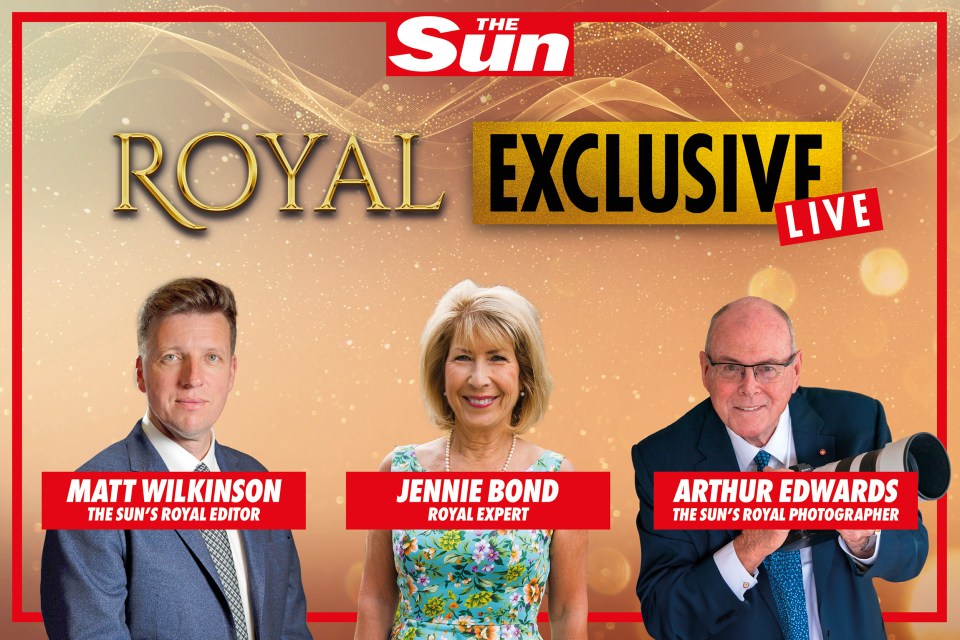 a poster for the sun 's royal exclusive live featuring matt wilkinson jennie bond and arthur edwards