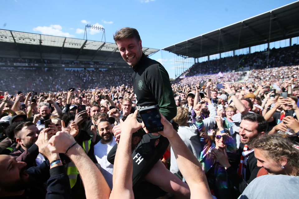 Fabian Hurzeler led St Pauli back to the Bundesliga last season before joining Brighton