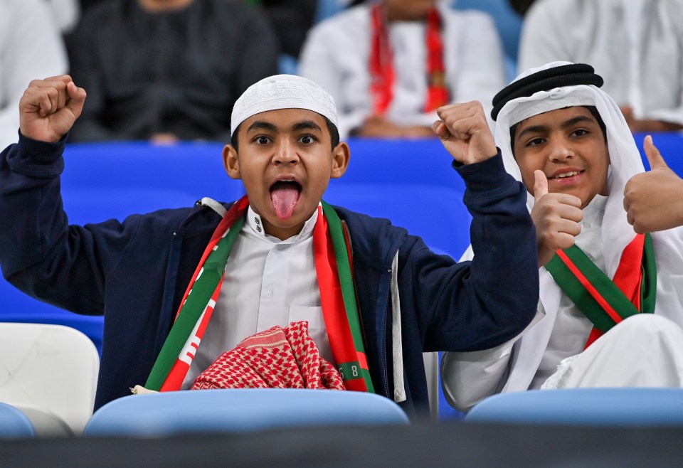 Fans of United Arab Emirates Shabab Al Ahli Dubai during during last year's round of 16 AFC Champions League