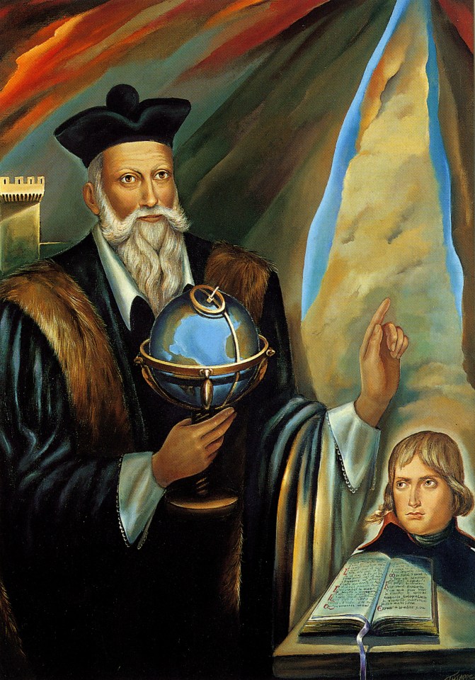 a painting of a man with a beard holding a globe