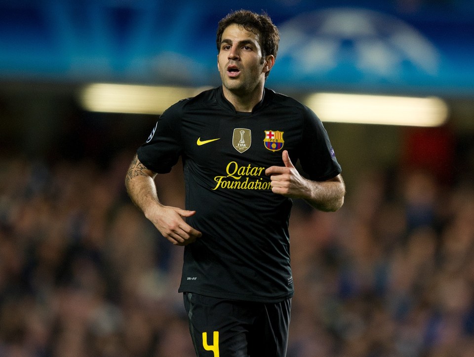 Cesc Fabregas in the 2011/12 black away kit