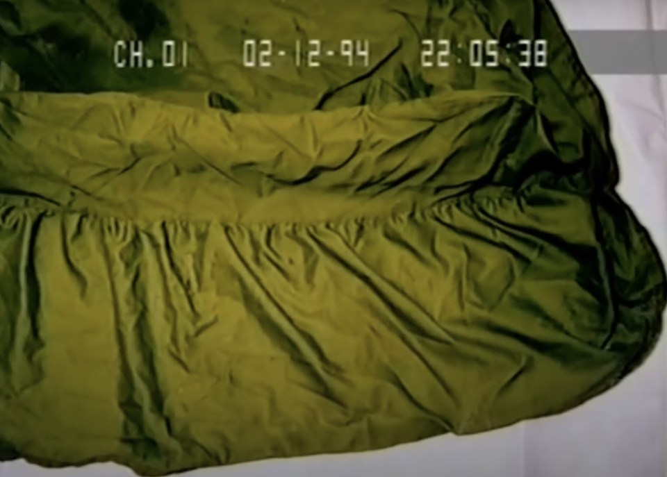 Police focused their investigation on this key piece of evidence - the pea green fitted sheet Nayan's body was wrapped in