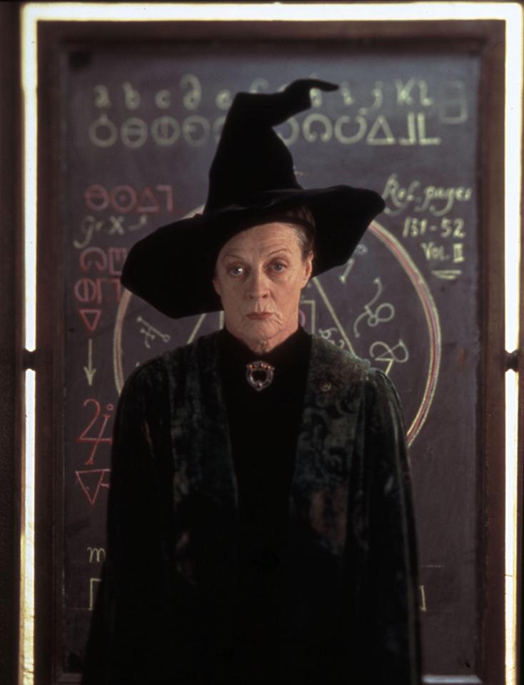 Dame Maggie in her role as Professor Minerva McGonagall in Harry Potter