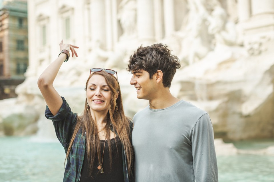 It's tradition for tourists to throw coins into the Trevi Fountain