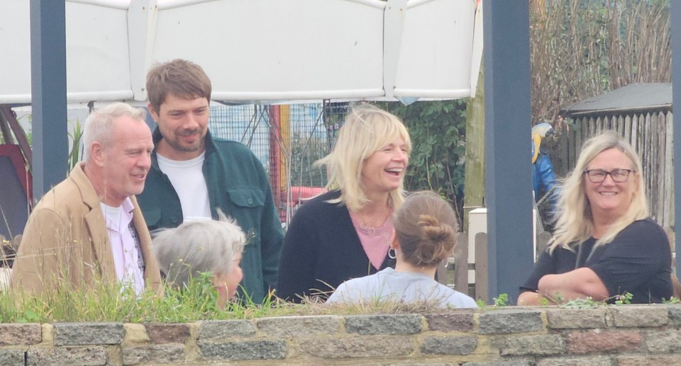 Zoe Ball was spotted with a group of friends including ex-husband Fatboy Slim in Brighton on Sunday