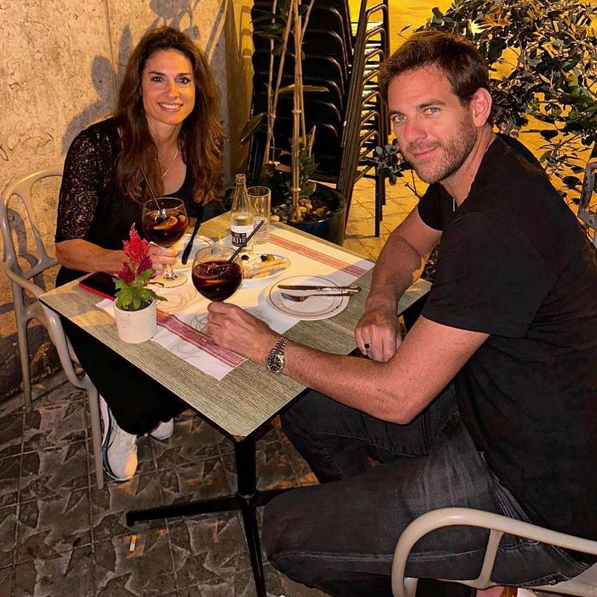 Sabatini was romantically linked with Juan Martin Del Potro