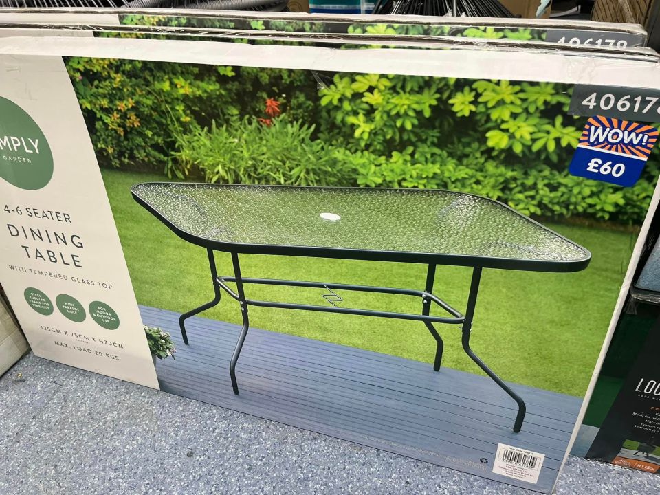 Shoppers have found half price garden furniture at B&M