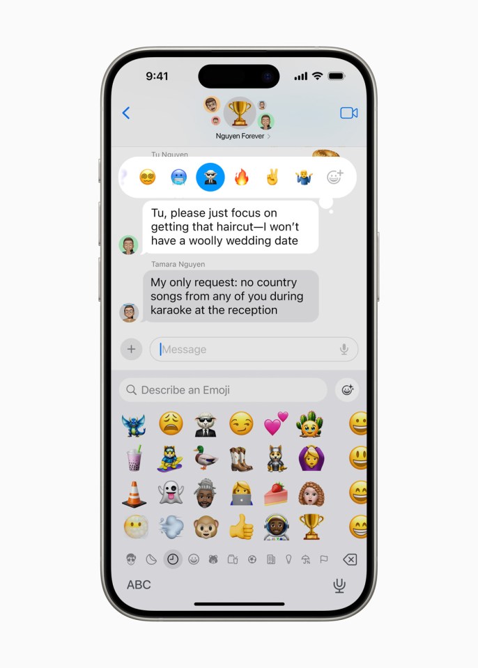 You can use the custom emoji for Tapback replies in iMessage