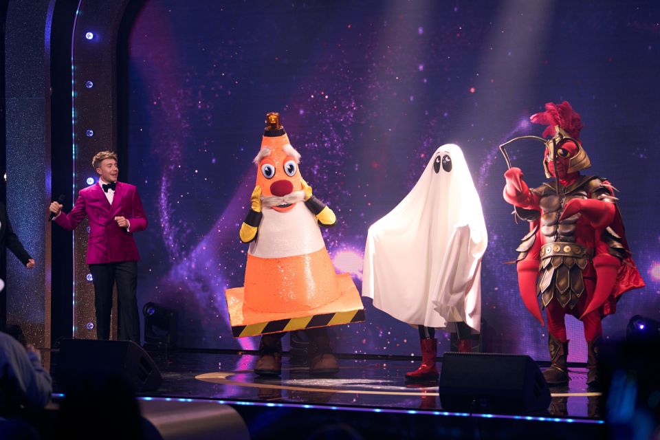 Characters from The Masked Singer took part in the programme