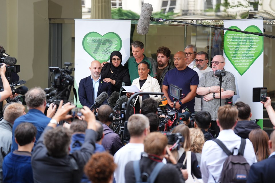 Grenfell survivor Natasha Elcock speaking to the media outside Dorland House in London after the publication of the the final report