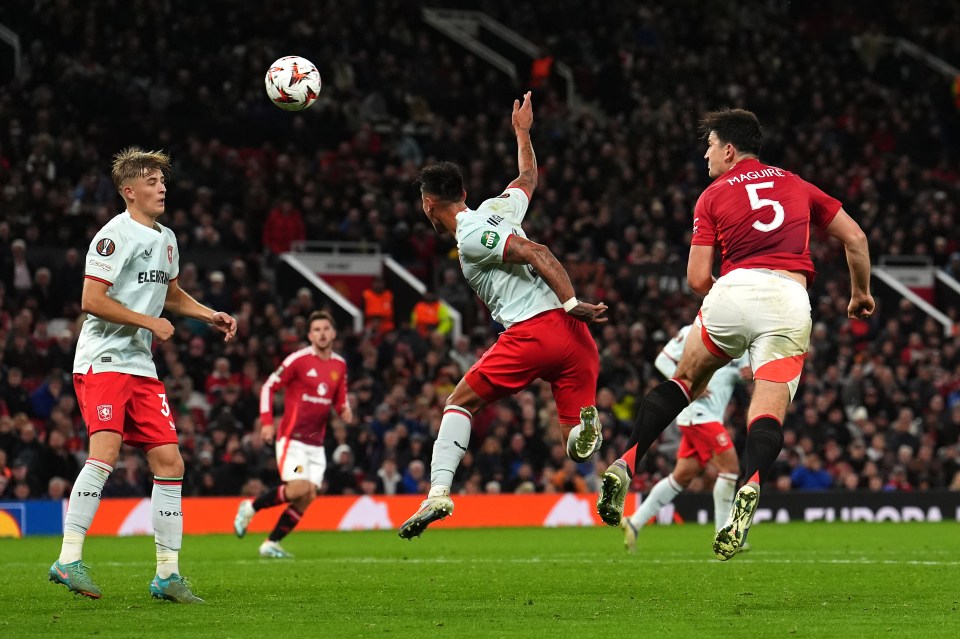 Harry Maguire forced a late scare with an injury time header