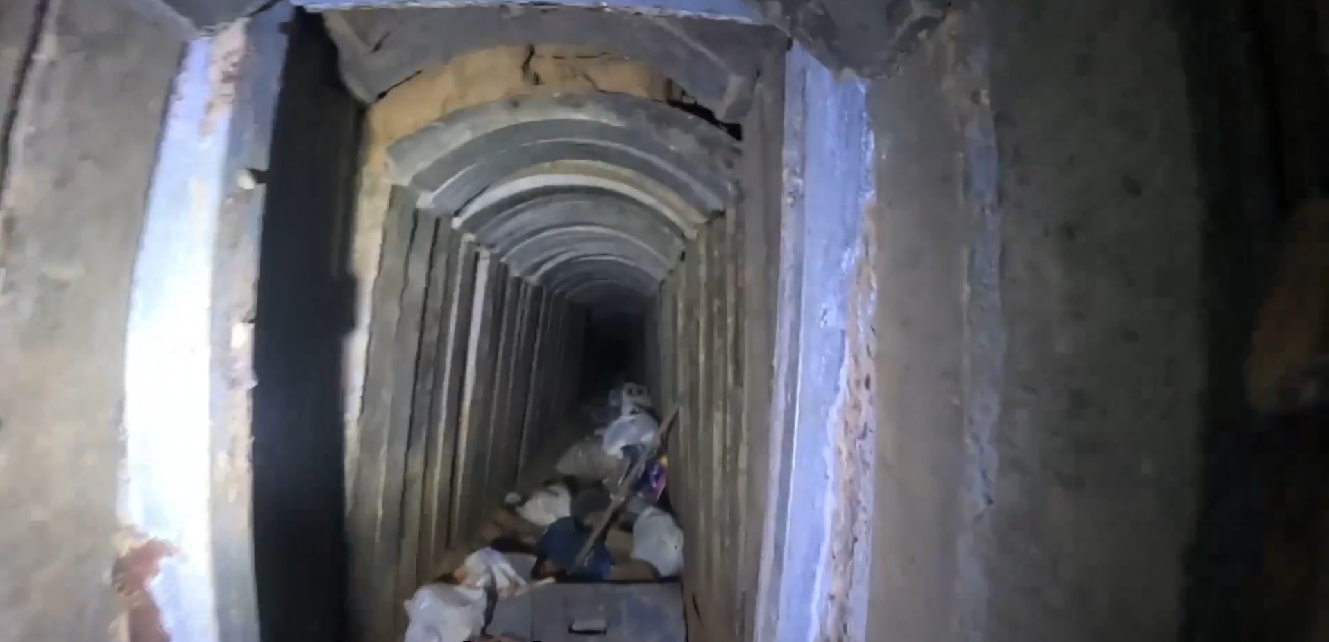 Plastic bottles, bullets and women's clothes were found by the IDF in the tiny tunnel where the hostages were kept