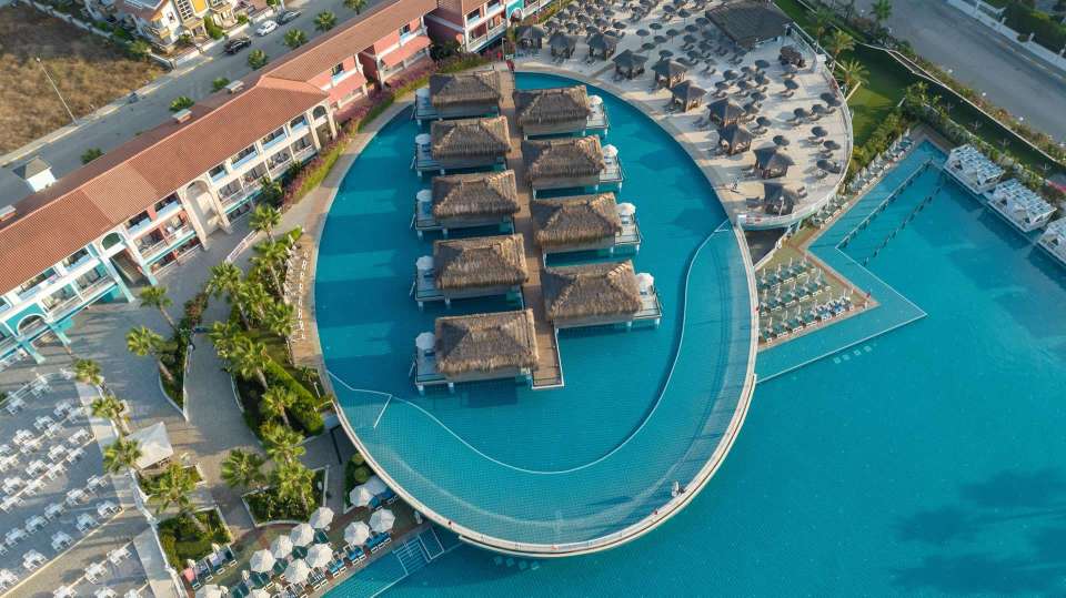 Granada Luxury Belek in Turkey has its own overwater villas