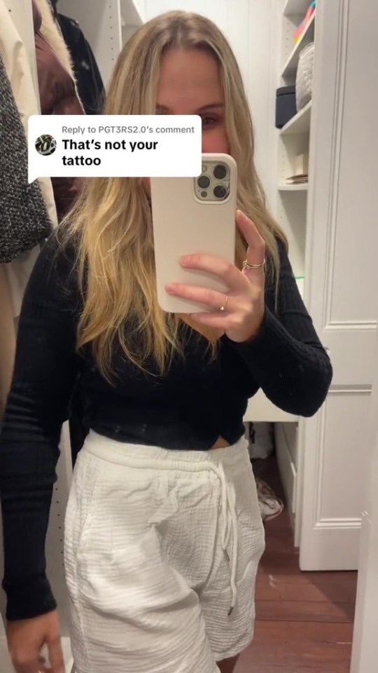 People questioned whether or not it was her tattoo, or if she was joking