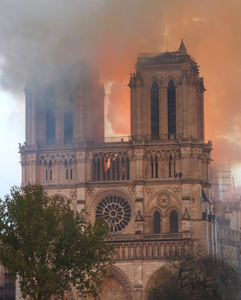 Notre Dame cathedral caught fire in April 2019