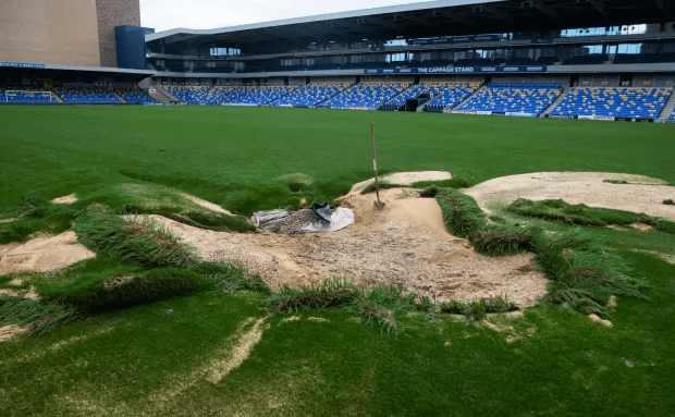 The surface had resembled a golf course