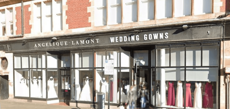 angelique lamont wedding gowns is located in a brick building