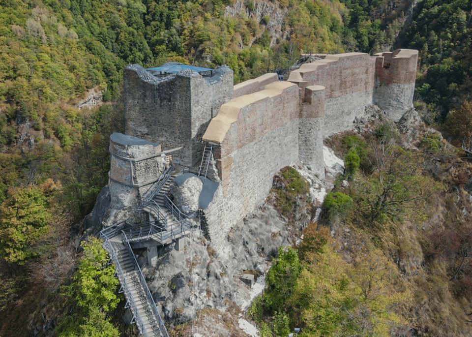 Once a sprawling castle, it was damaged by a string of earthquakes in the 1990s